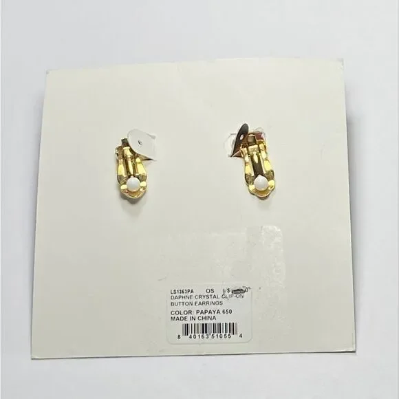 Lele Sadoughi Daphne 14K Gold-Plated, Resin, & Crystal Clip-On Earrings - Picture 3 of 7